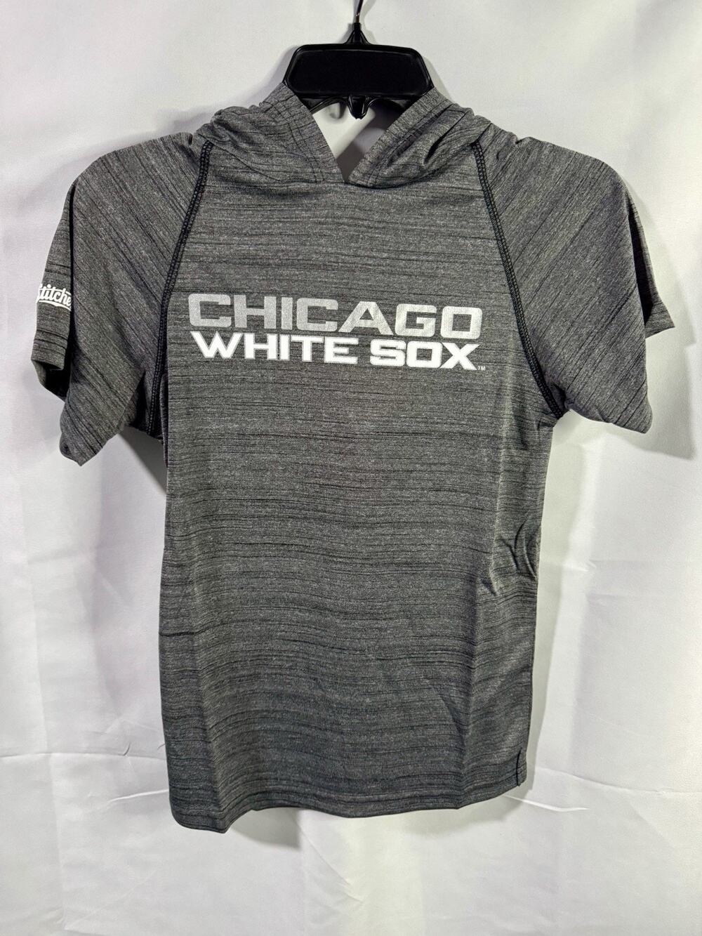 Chicago White Sox Hooded Short Sleeve Shirt Stitches Performance Youth Medium